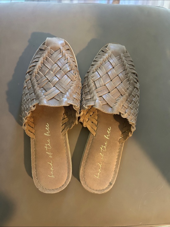 Free People Shoes - Free People Comet Woven Slip-On Women's Mules in Taupe